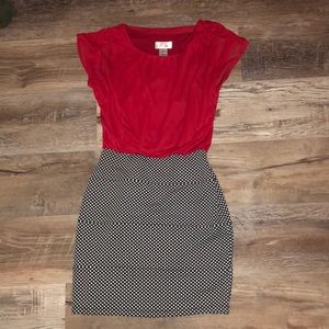 Red & Polkadot Dress